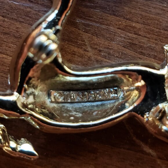 Vintage Dodds Doddz Pin Leaping Reindeer Antlers Pinback 11 W 30th St Newark - Picture 7 of 7